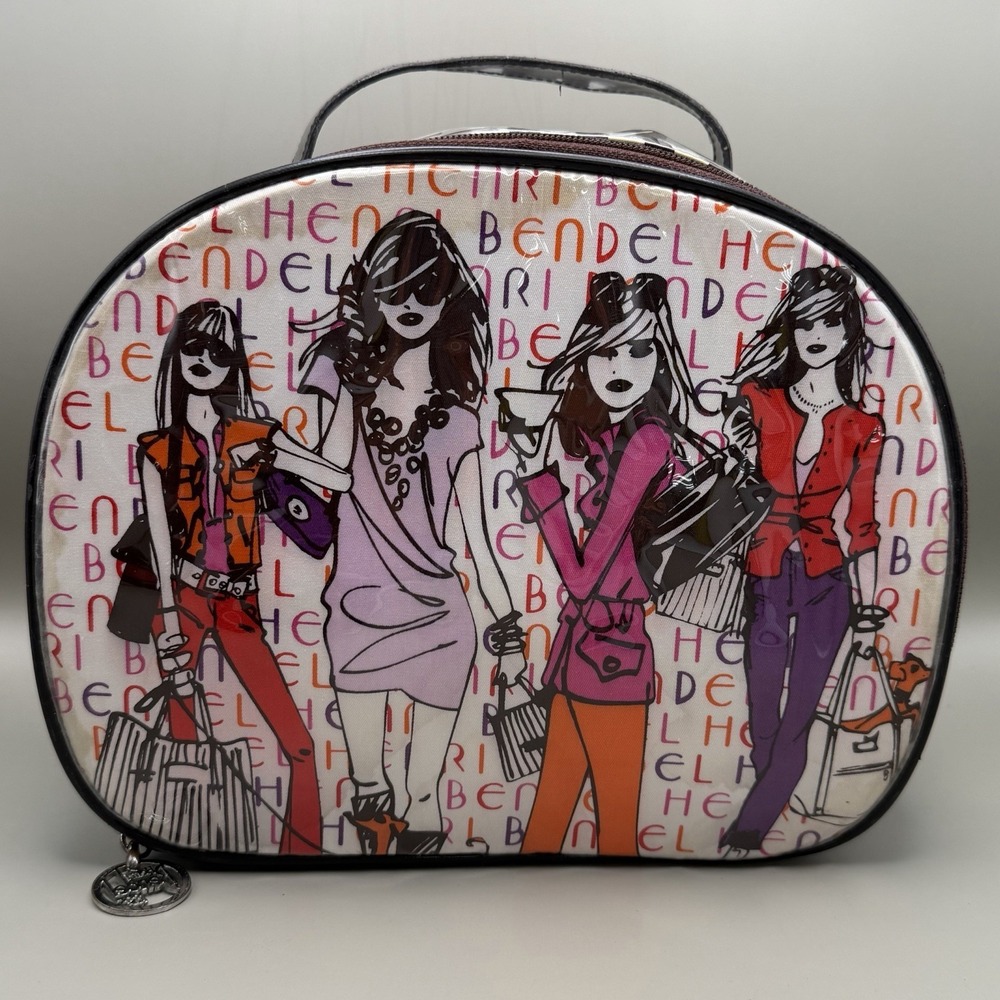 Henri Bendel New York Train Case Cosmetic Bag Izak Zenou Fashion Girls Large